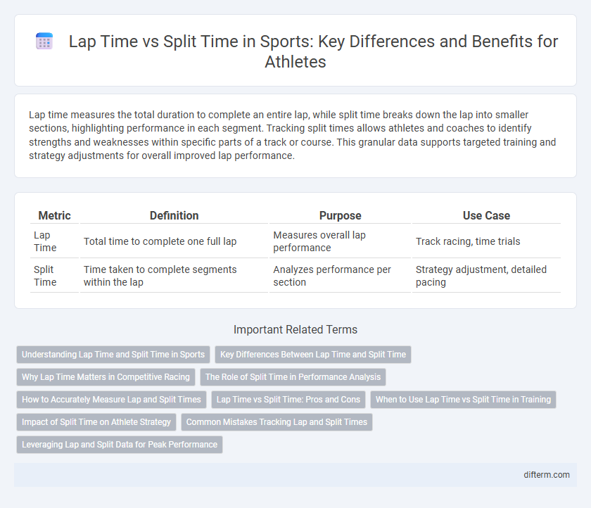 Lap Time vs Split Time in Sports: Key Differences and Benefits for Athletes