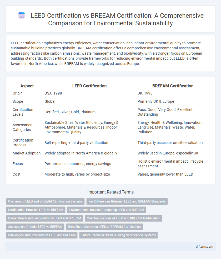 LEED Certification vs BREEAM Certification: A Comprehensive Comparison for Environmental Sustainability