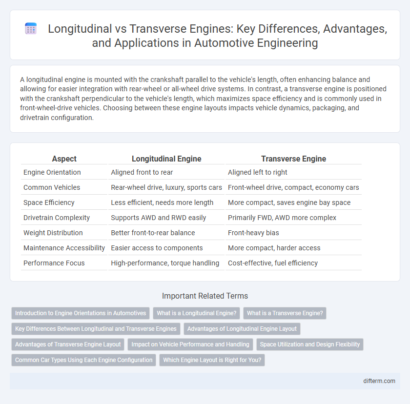 Longitudinal vs Transverse Engines: Key Differences, Advantages, and Applications in Automotive Engineering