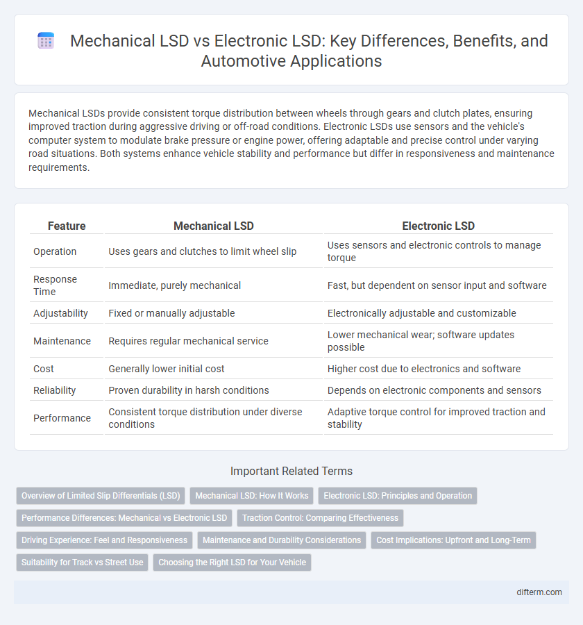 Mechanical LSD vs Electronic LSD: Key Differences, Benefits, and Automotive Applications