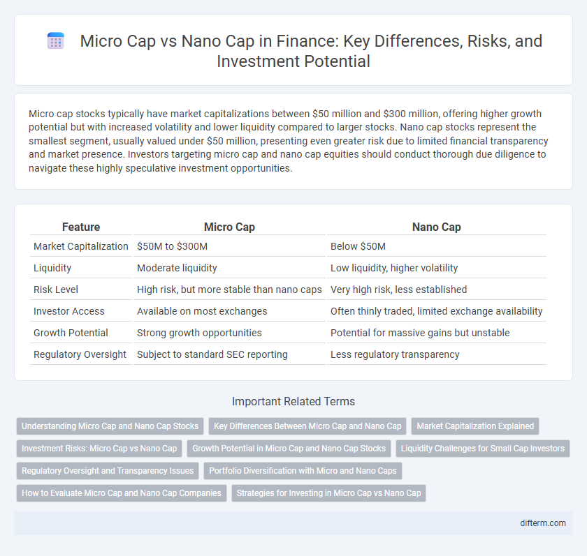 Micro Cap vs Nano Cap in Finance: Key Differences, Risks, and Investment Potential