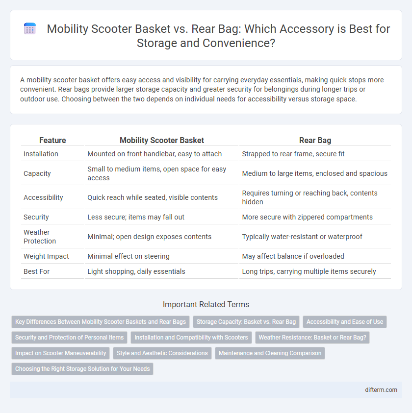 Mobility Scooter Basket vs. Rear Bag: Which Accessory is Best for Storage and Convenience?