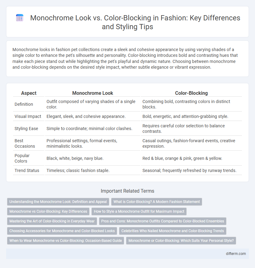 Monochrome Look vs. Color-Blocking in Fashion: Key Differences and Styling Tips