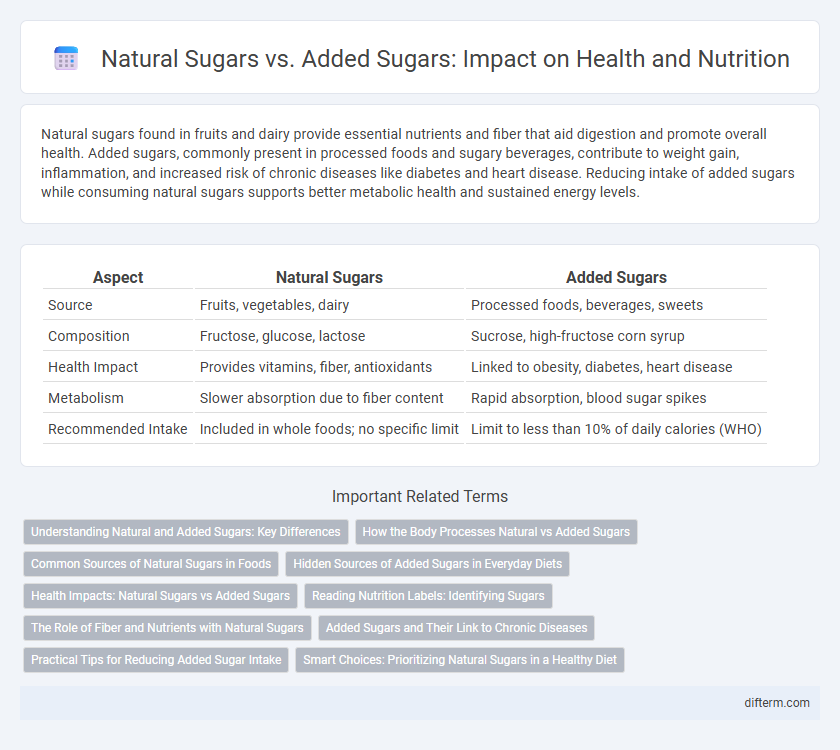 Natural Sugars vs. Added Sugars: Impact on Health and Nutrition