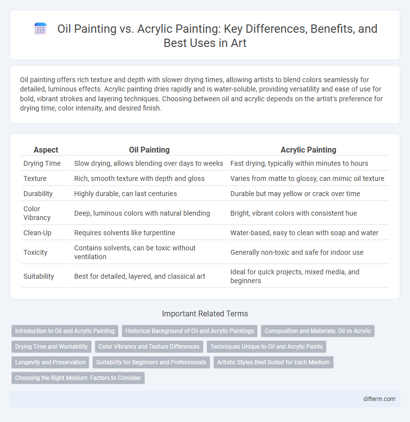 Oil Painting vs. Acrylic Painting: Key Differences, Benefits, and Best Uses in Art