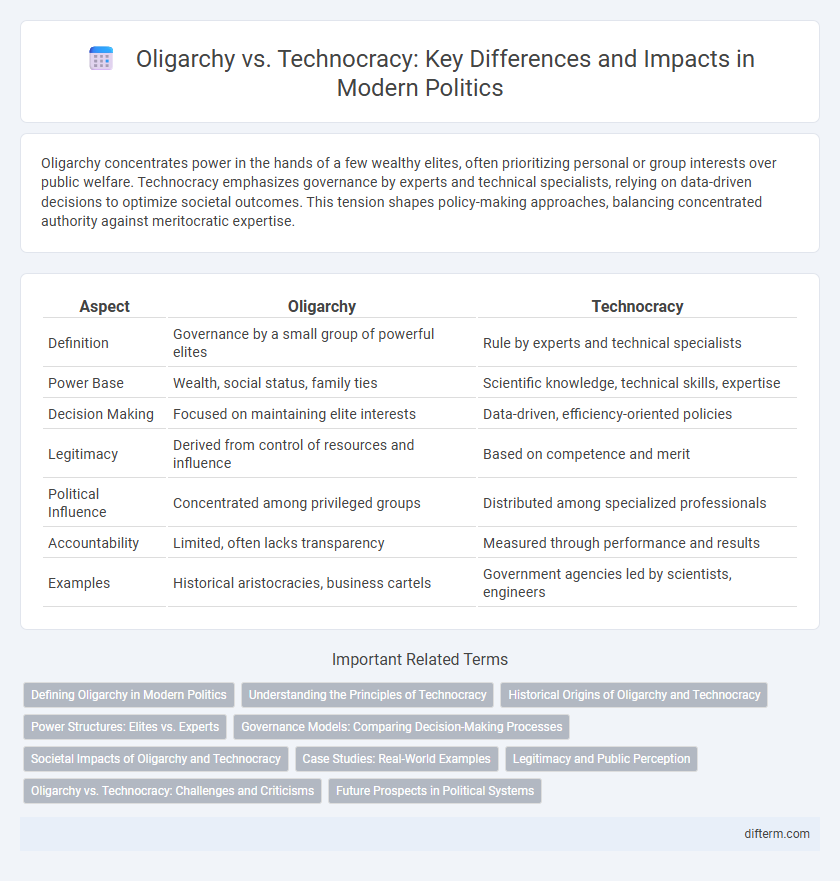 Oligarchy vs. Technocracy: Key Differences and Impacts in Modern Politics
