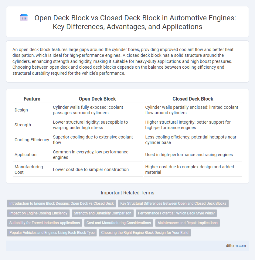 Open Deck Block vs Closed Deck Block in Automotive Engines: Key Differences, Advantages, and Applications