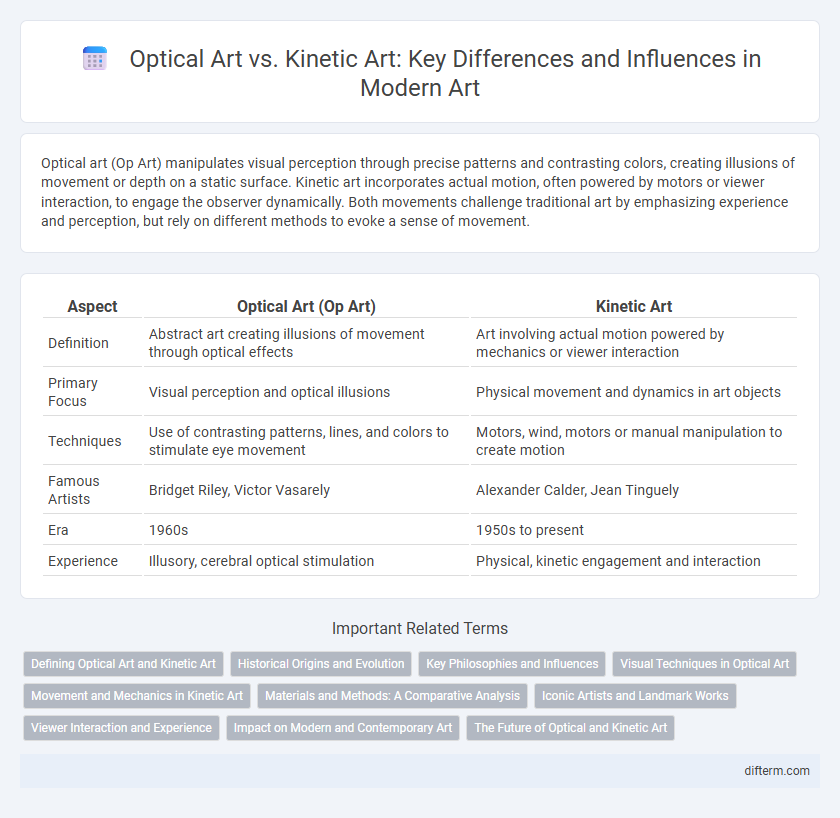 Optical Art vs. Kinetic Art: Key Differences and Influences in Modern Art