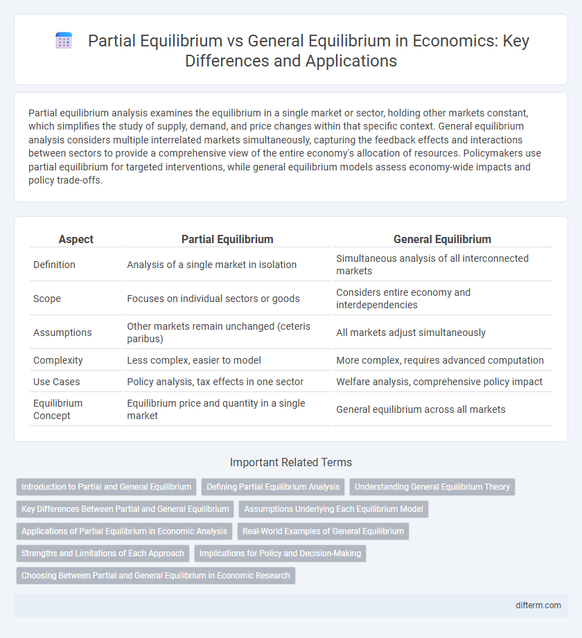 Partial Equilibrium vs General Equilibrium in Economics: Key Differences and Applications