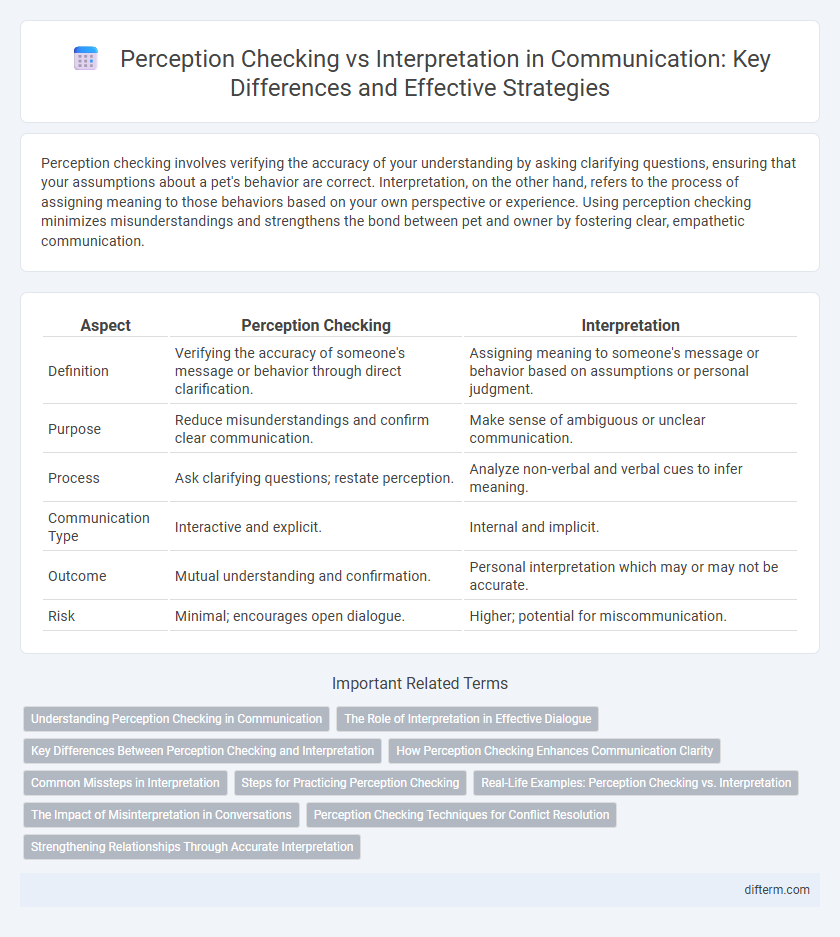 Perception Checking vs Interpretation in Communication: Key Differences and Effective Strategies