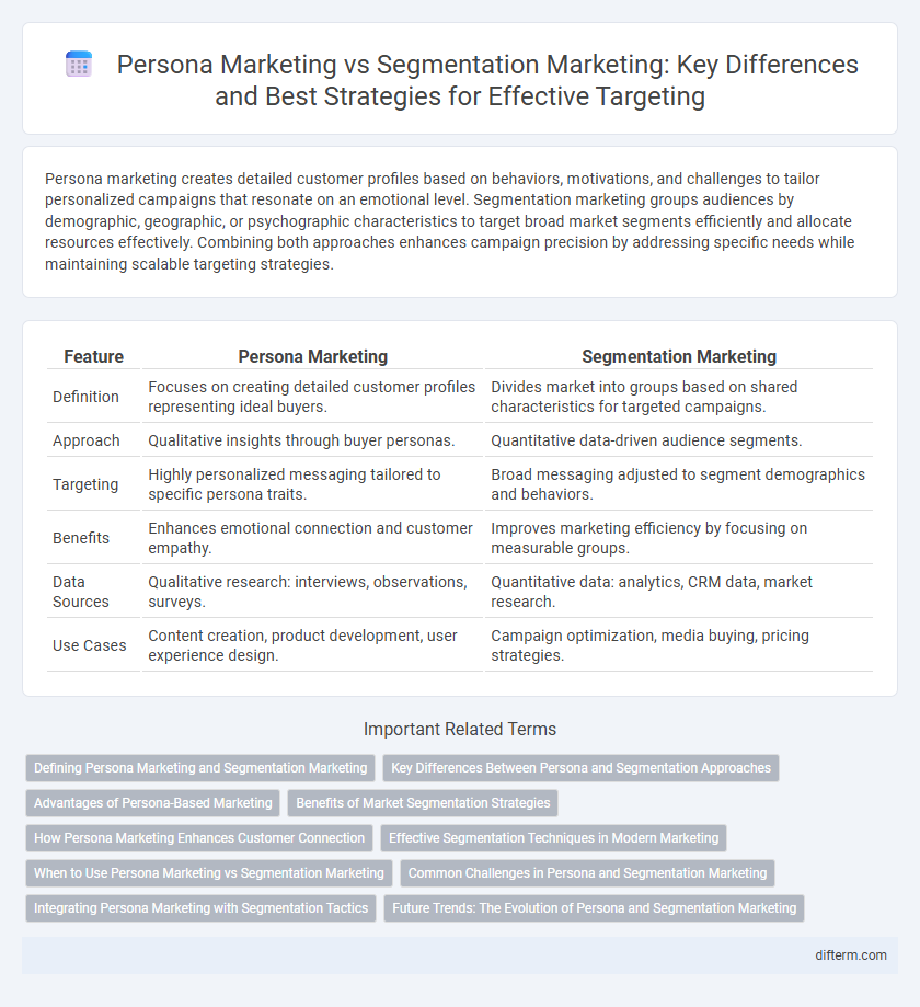 Persona Marketing vs Segmentation Marketing: Key Differences and Best Strategies for Effective Targeting