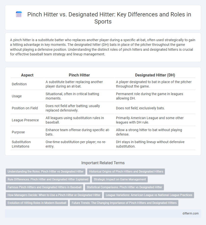 Pinch Hitter vs. Designated Hitter: Key Differences and Roles in Sports