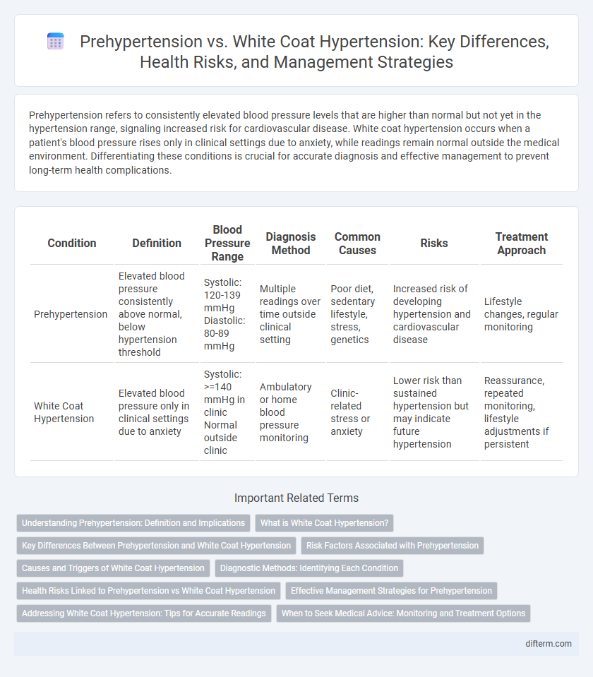 Prehypertension vs. White Coat Hypertension: Key Differences, Health Risks, and Management Strategies
