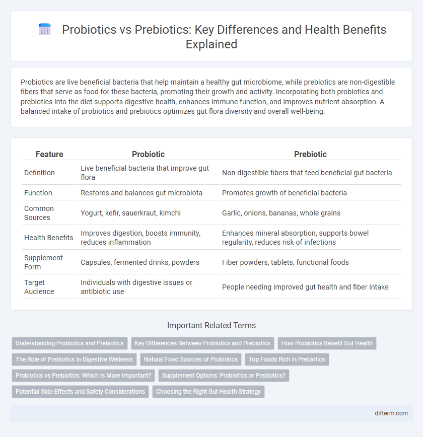 Probiotics vs Prebiotics: Key Differences and Health Benefits Explained