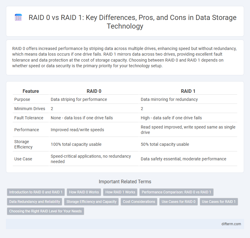 RAID 0 vs RAID 1: Key Differences, Pros, and Cons in Data Storage Technology