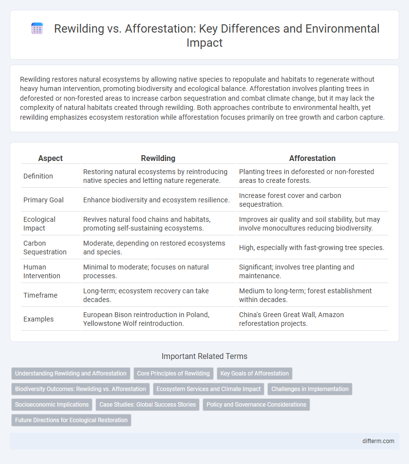Rewilding vs. Afforestation: Key Differences and Environmental Impact