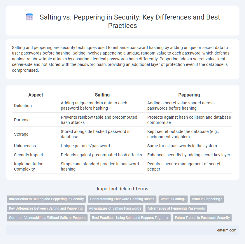 Salting vs. Peppering in Security: Key Differences and Best Practices