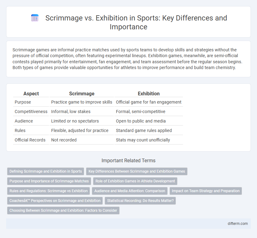 Scrimmage vs. Exhibition in Sports: Key Differences and Importance