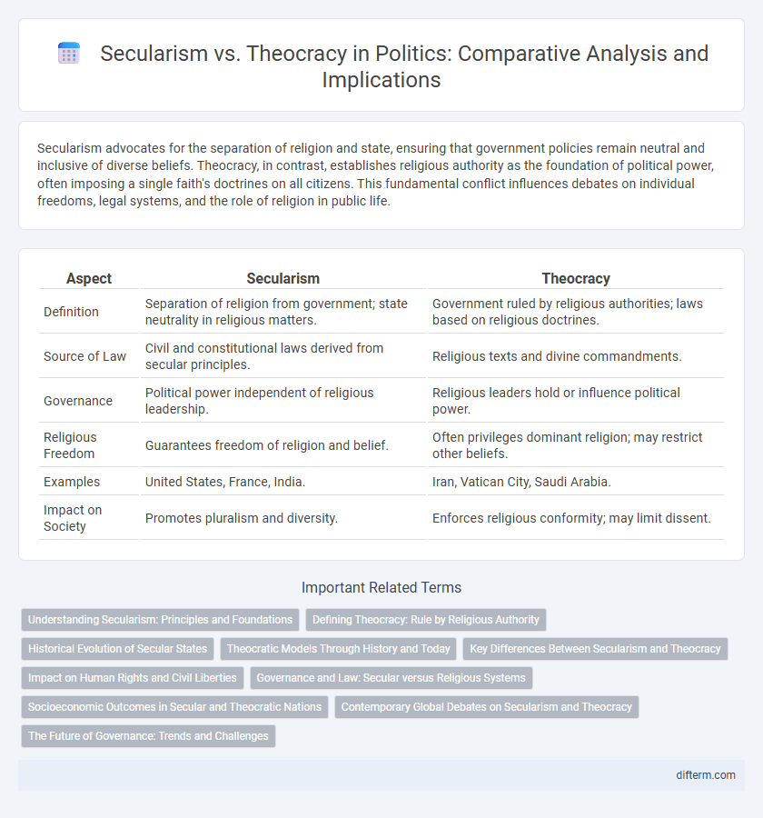 Secularism vs. Theocracy in Politics: Comparative Analysis and Implications
