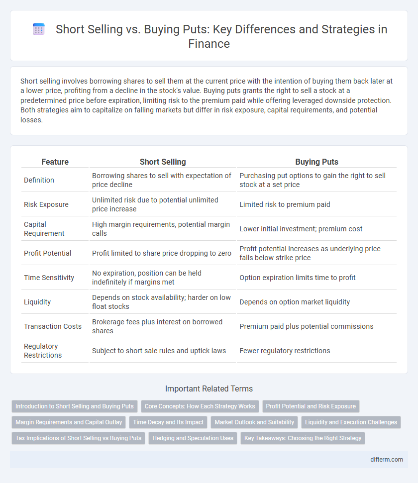 Short Selling vs. Buying Puts: Key Differences and Strategies in Finance