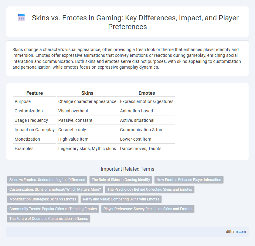 Skins vs. Emotes in Gaming: Key Differences, Impact, and Player Preferences