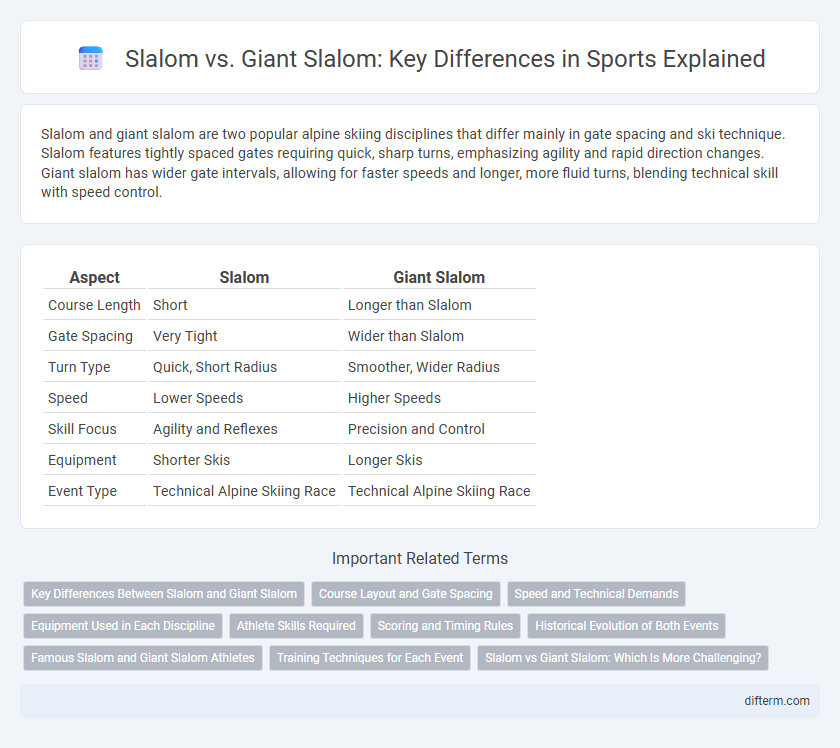 Slalom vs. Giant Slalom: Key Differences in Sports Explained