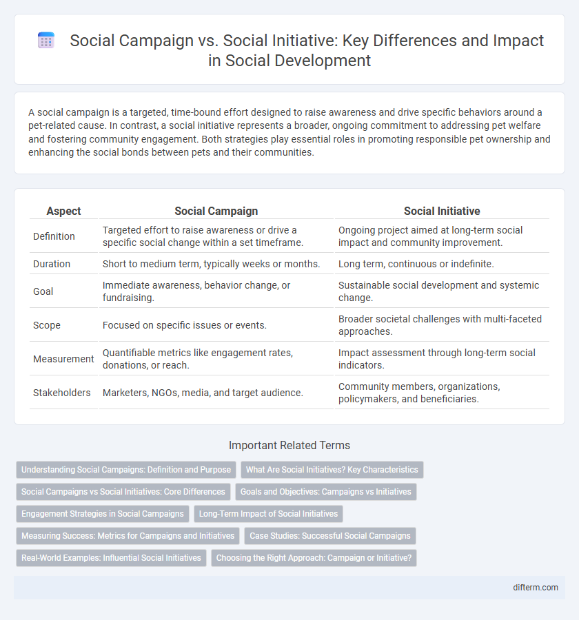 Social Campaign vs. Social Initiative: Key Differences and Impact in Social Development