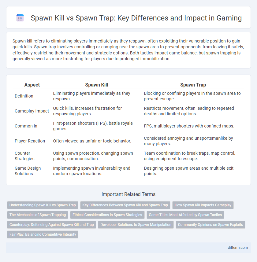 Spawn Kill vs Spawn Trap: Key Differences and Impact in Gaming