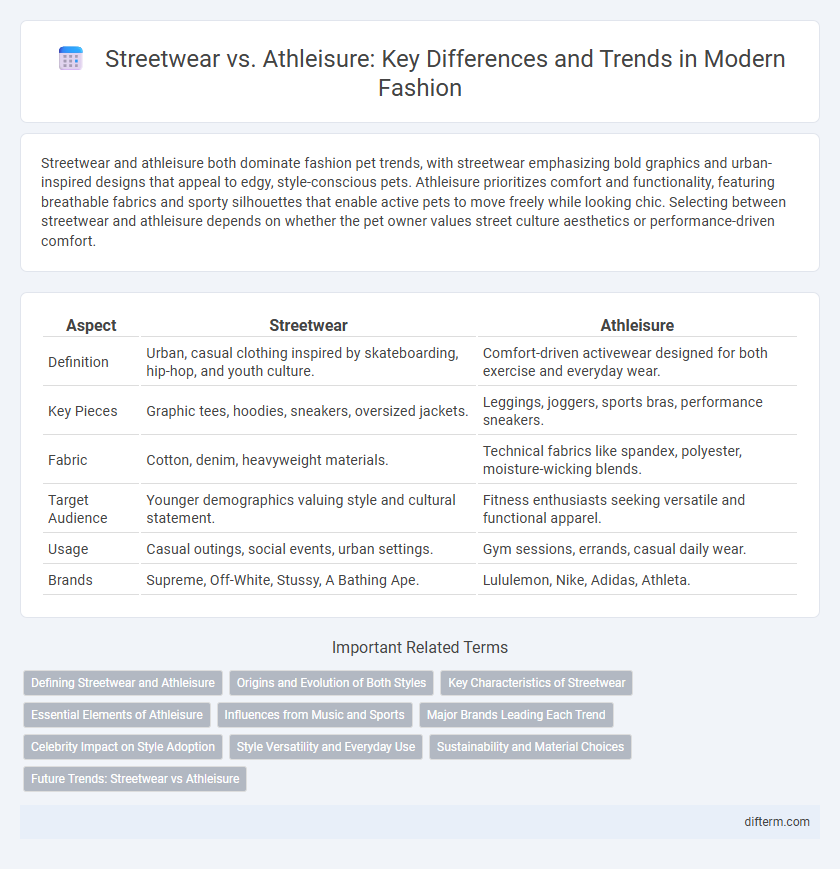 Streetwear vs. Athleisure: Key Differences and Trends in Modern Fashion