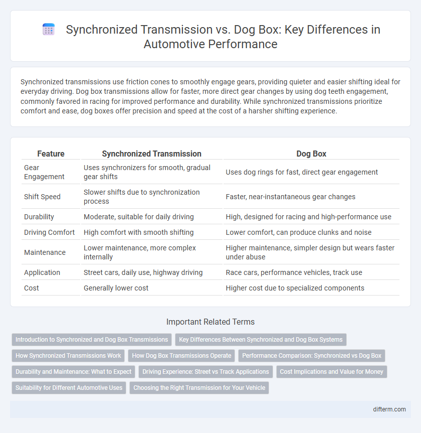 Synchronized Transmission vs. Dog Box: Key Differences in Automotive Performance