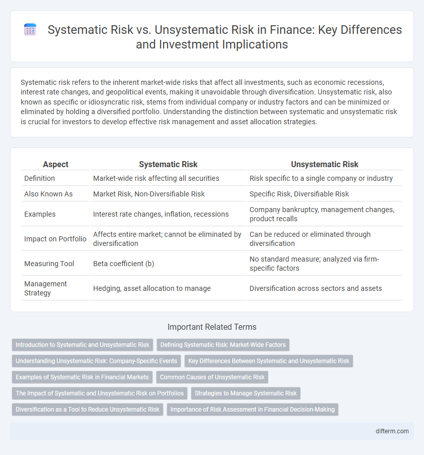 Systematic Risk vs. Unsystematic Risk in Finance: Key Differences and Investment Implications