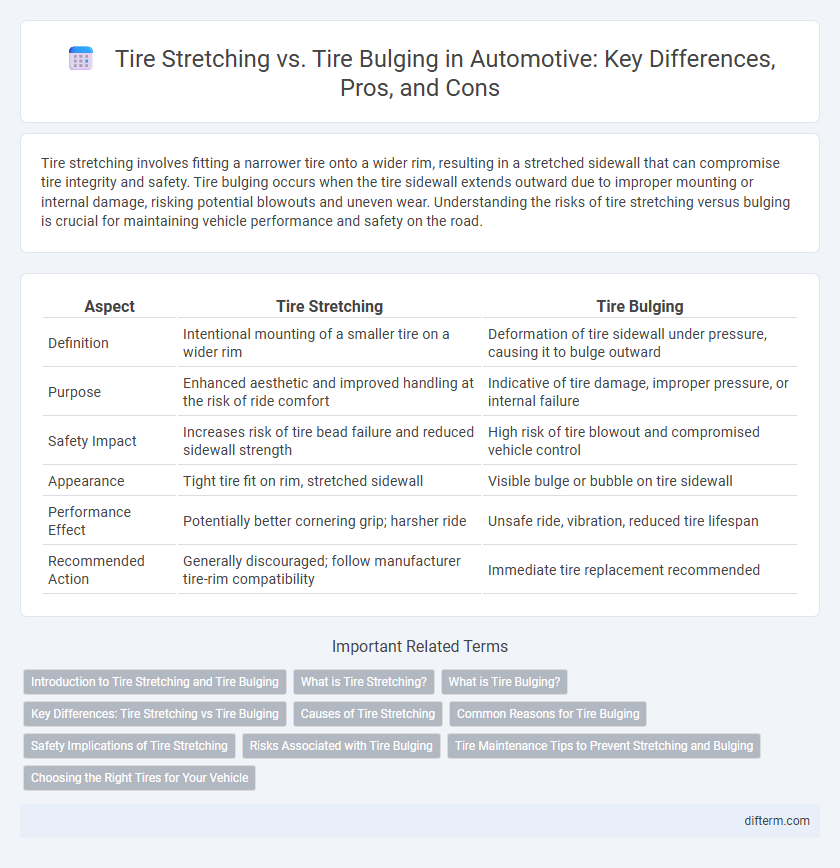 Tire Stretching vs. Tire Bulging in Automotive: Key Differences, Pros, and Cons