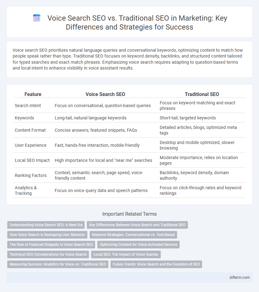 Voice Search SEO vs. Traditional SEO in Marketing: Key Differences and Strategies for Success