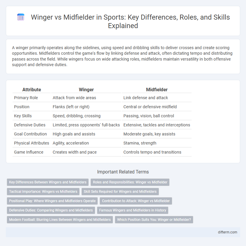 Winger vs Midfielder in Sports: Key Differences, Roles, and Skills Explained