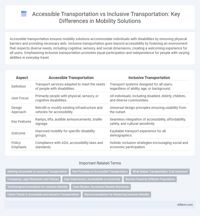 Accessible Transportation vs Inclusive Transportation: Key Differences in Mobility Solutions