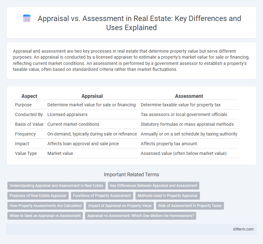 Appraisal vs. Assessment in Real Estate: Key Differences and Uses Explained