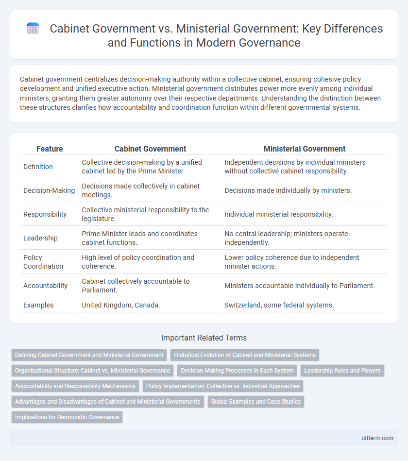 Cabinet Government vs. Ministerial Government: Key Differences and Functions in Modern Governance