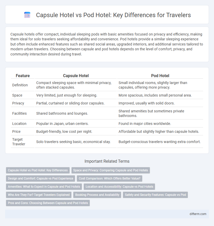 Capsule Hotel vs Pod Hotel: Key Differences for Travelers