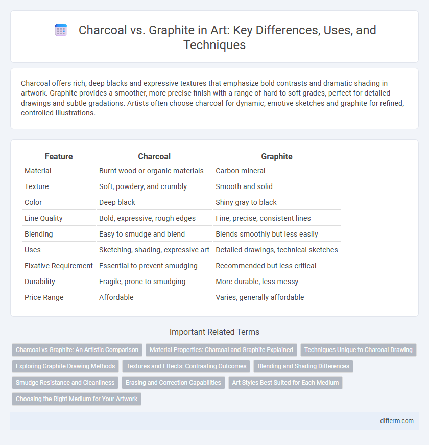 Charcoal vs. Graphite in Art: Key Differences, Uses, and Techniques
