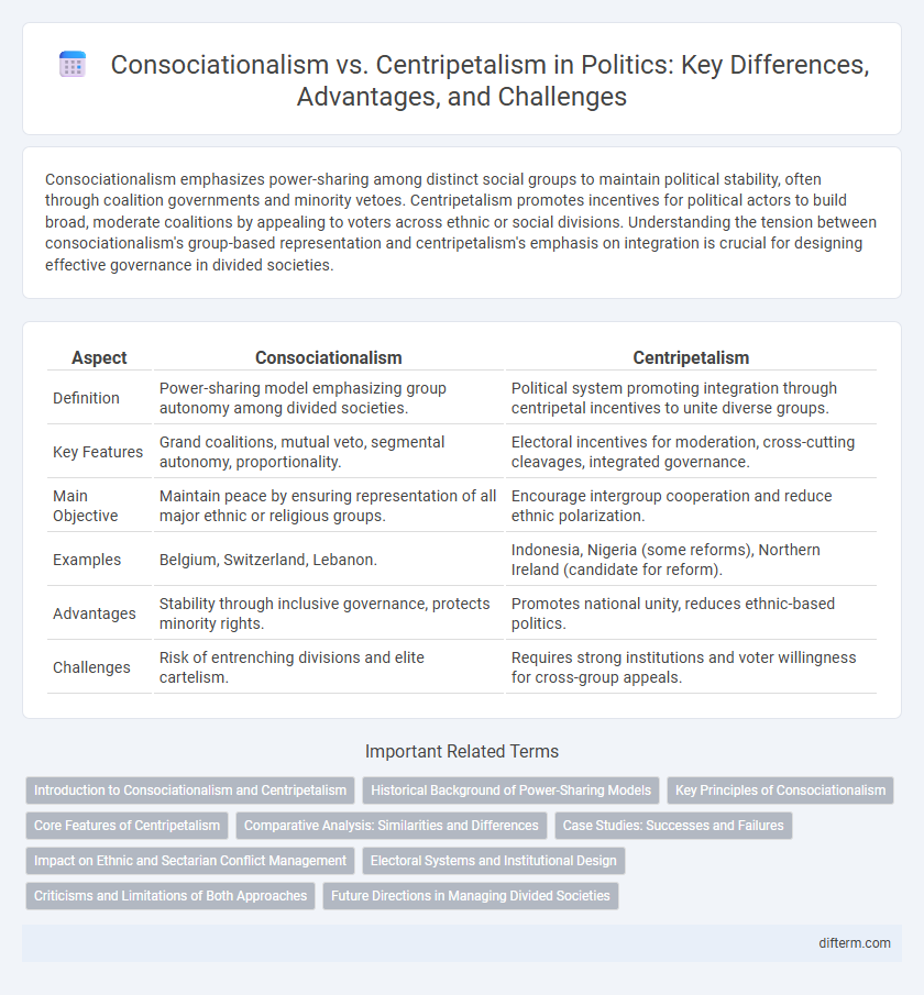 Consociationalism vs. Centripetalism in Politics: Key Differences, Advantages, and Challenges