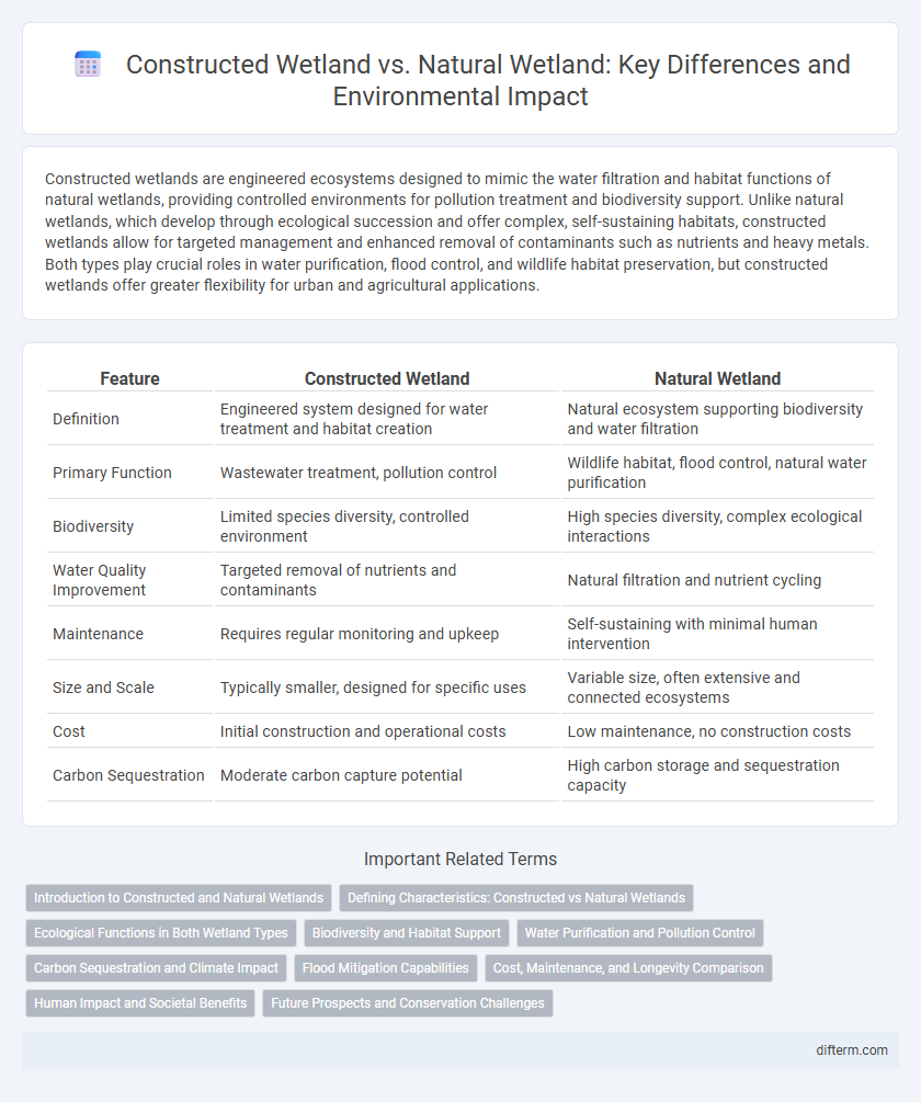 Constructed Wetland vs. Natural Wetland: Key Differences and Environmental Impact