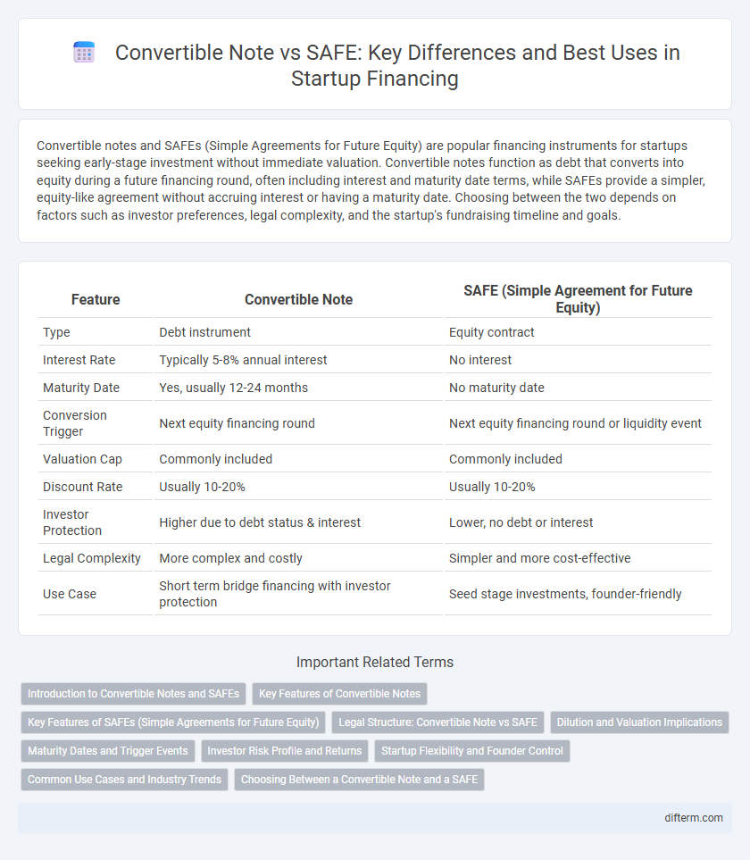 Convertible Note vs SAFE: Key Differences and Best Uses in Startup Financing