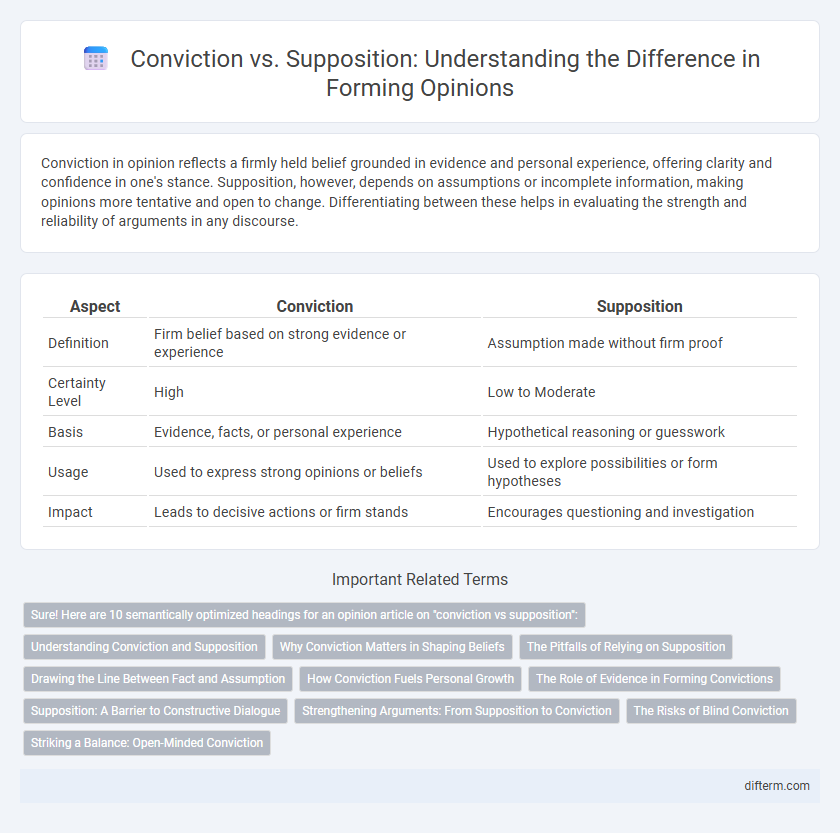 Conviction vs. Supposition: Understanding the Difference in Forming Opinions