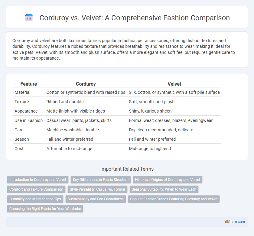 Corduroy vs. Velvet: A Comprehensive Fashion Comparison