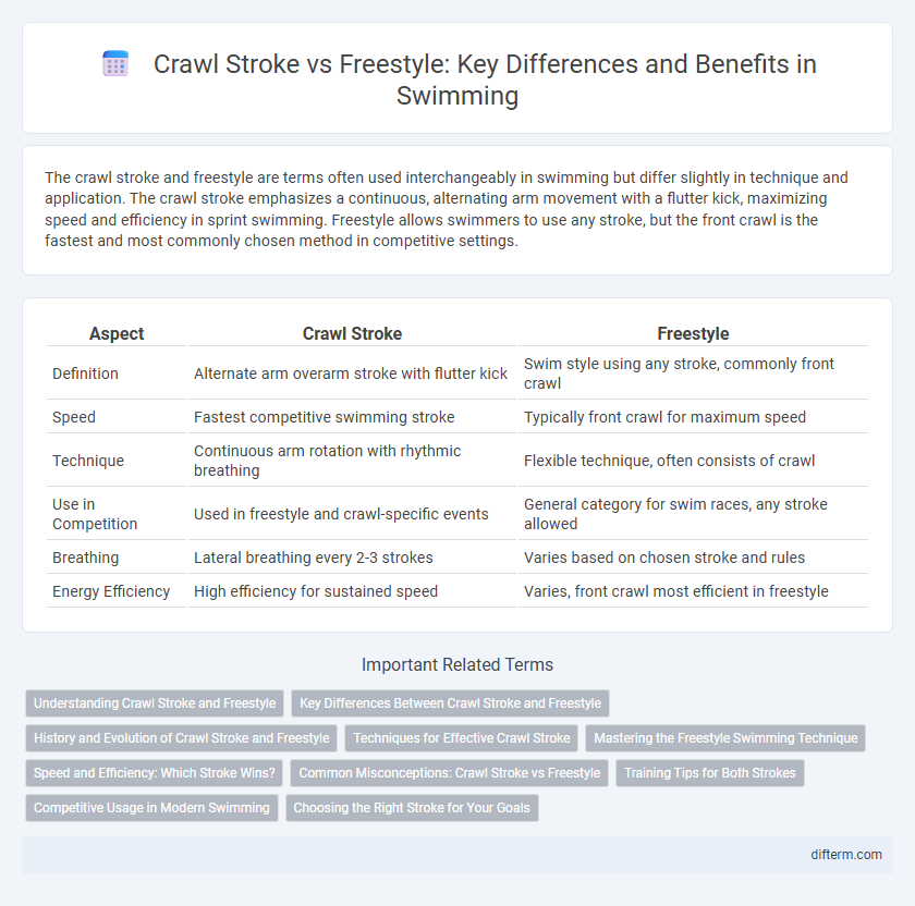 Crawl Stroke vs Freestyle: Key Differences and Benefits in Swimming