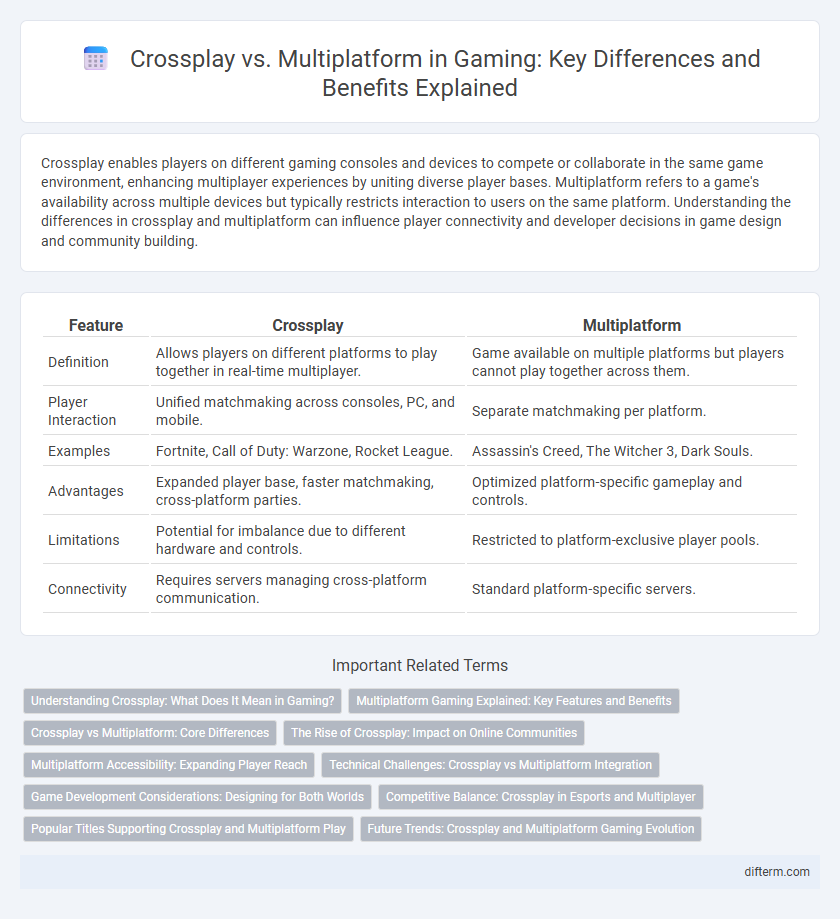 Crossplay vs. Multiplatform in Gaming: Key Differences and Benefits Explained