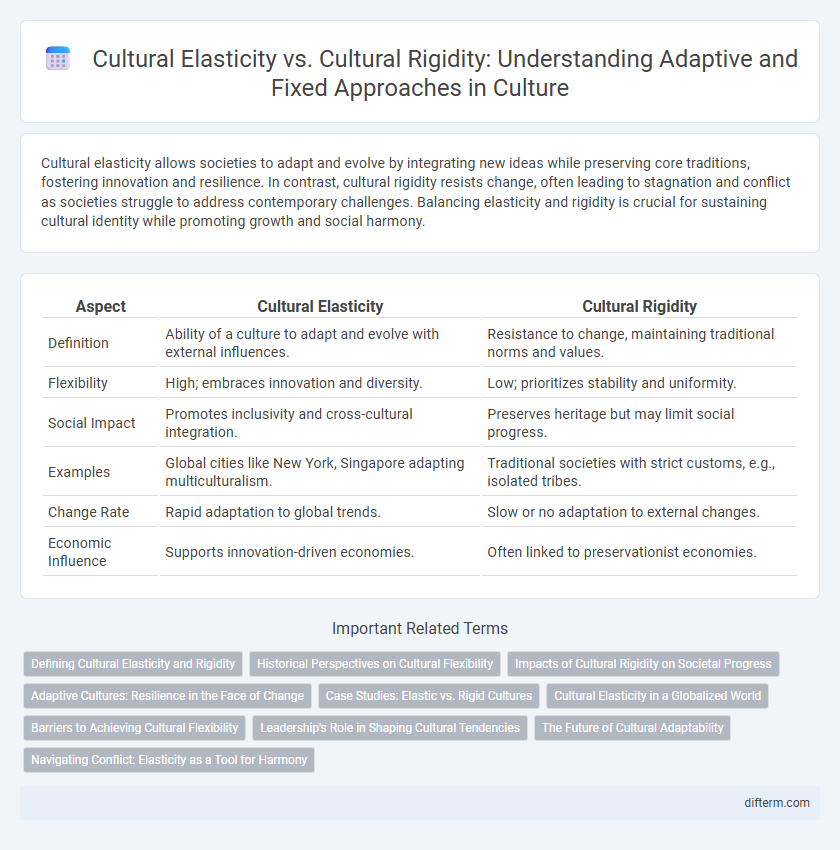 Cultural Elasticity vs. Cultural Rigidity: Understanding Adaptive and Fixed Approaches in Culture