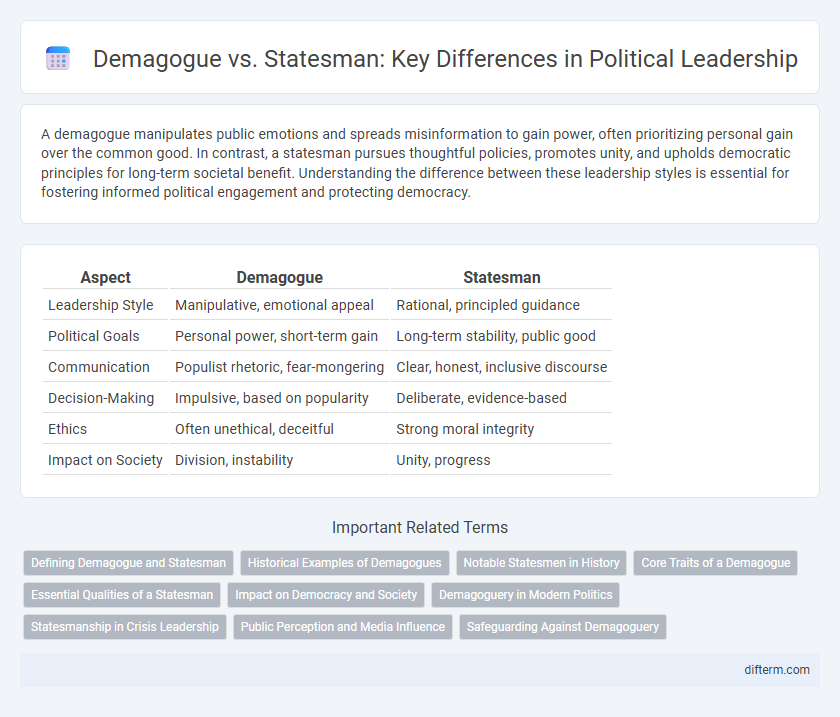 Demagogue vs. Statesman: Key Differences in Political Leadership