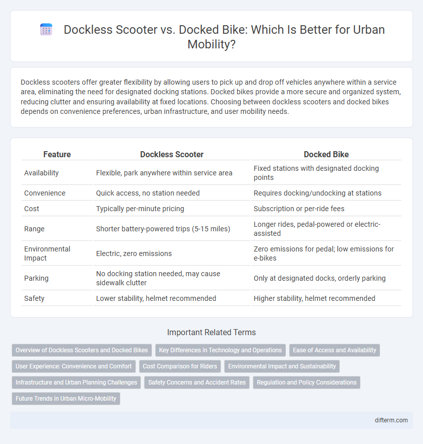 Dockless Scooter vs. Docked Bike: Which Is Better for Urban Mobility?