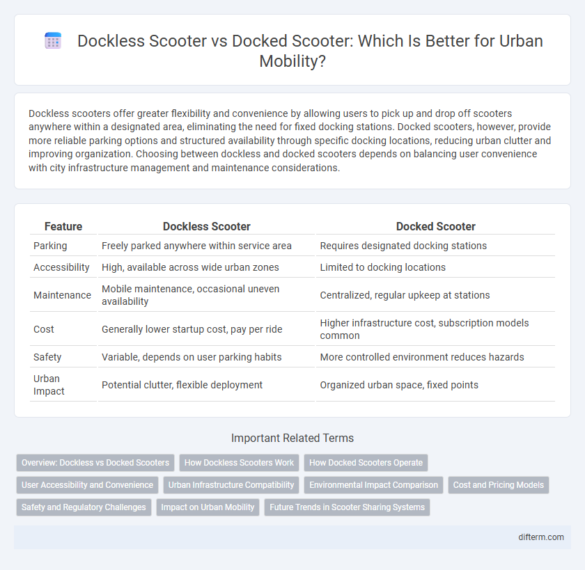 Dockless Scooter vs Docked Scooter: Which Is Better for Urban Mobility?